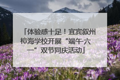 体验感十足！宜宾叙州樟海学校开展“端午·六一”双节同庆活动
